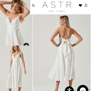 Astr Brand Blue Midi sun dress